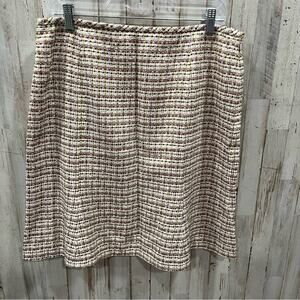New! Isabel & Nina Pink Green Retro Tweed Aline Skirt Womens 14
